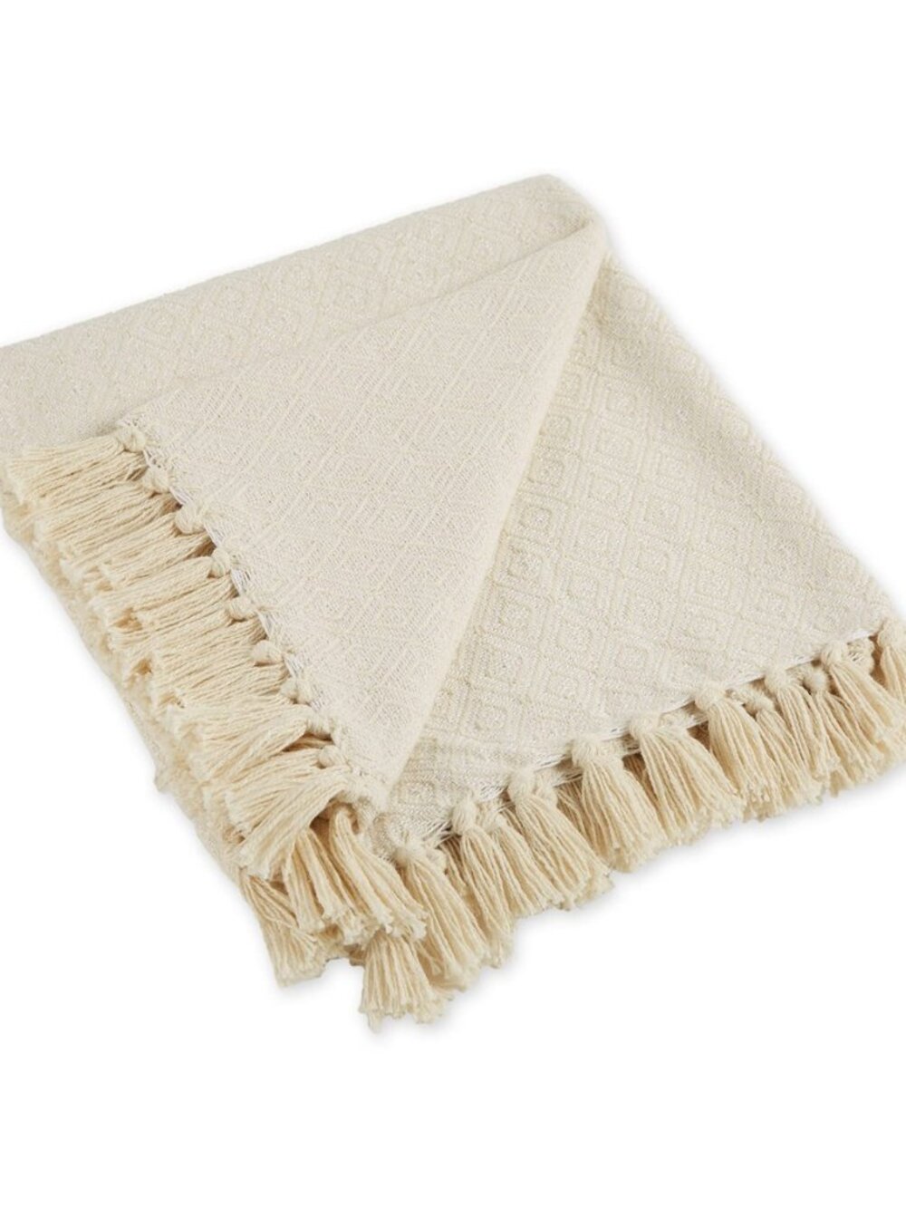 Global, Fields of Diamond Woven Throw, 50x60, Natural